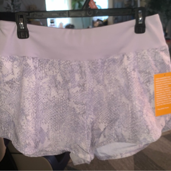Avia Women's Light Purple Snake Print Athletic Shorts - Picture 1 of 4